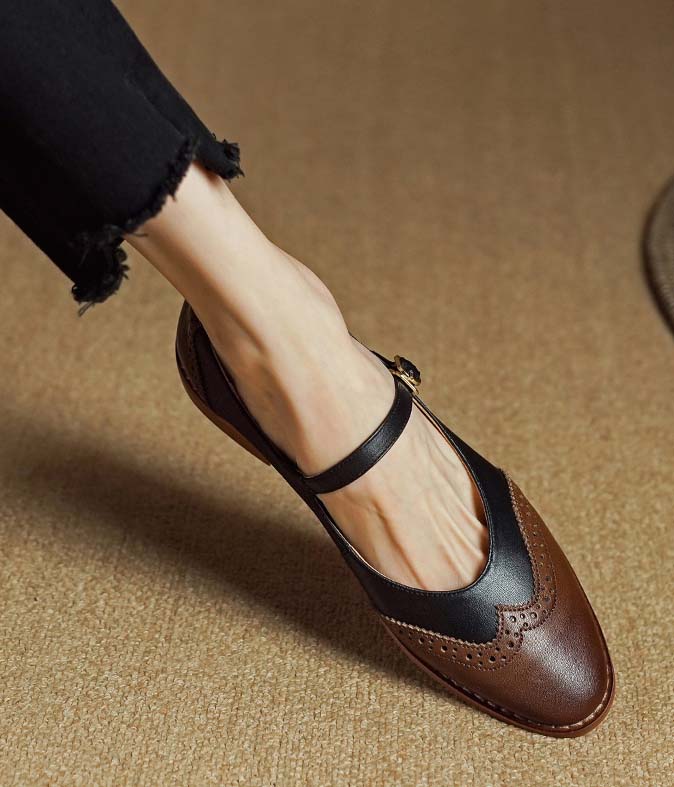 Handmade Vintage Brogue Style Oxford Shoes Spring March Shoes Collection 2023 173.00