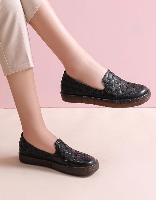 Handmade Leather Comfortable Flat Shoes | 35-41 - ZYLIRA