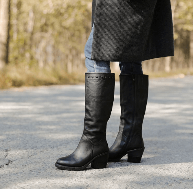 Leather Thick Heel Retro Long Boots | Gift Shoes - ZYLIRA