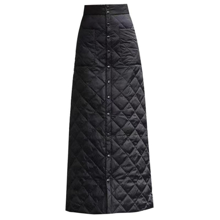 Thickened Warmth Quilted Button Down Pencil Skirts - ZYLIRA