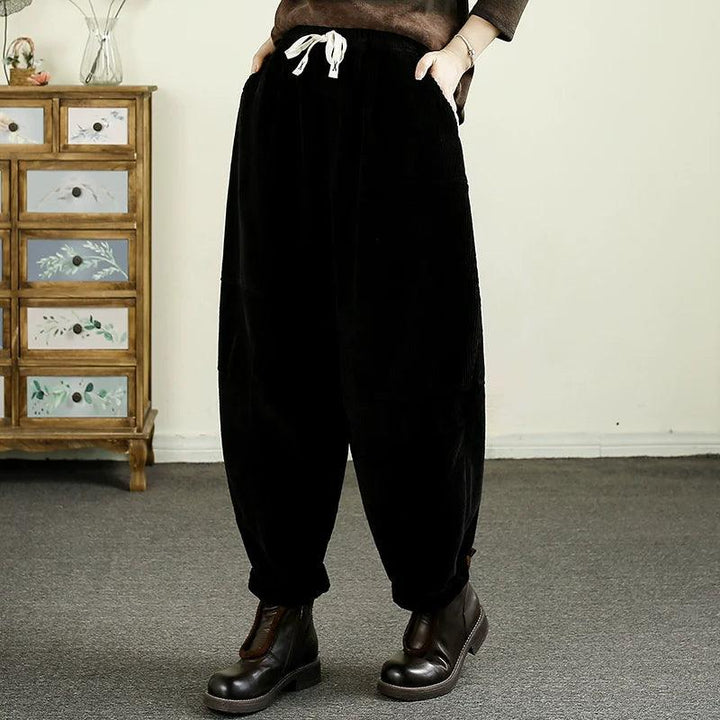 Women Autumn Warm Corduroy Harem Pants - ZYLIRA