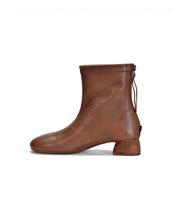 Back Zipper Chunky Heel Chelsea Boots ZYLIRA