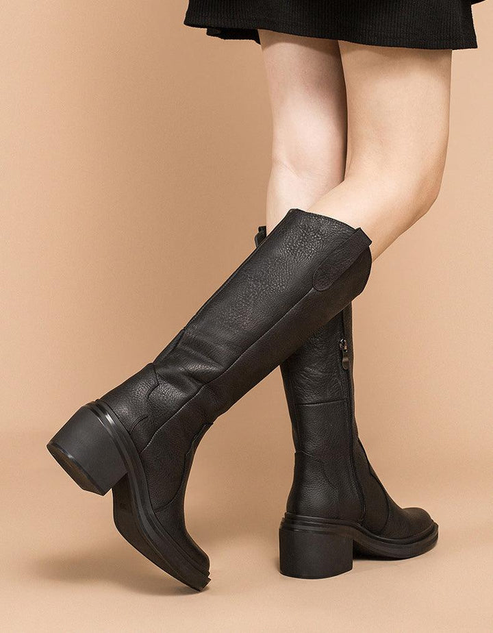 Pure Leather Handmade Women's Fashion Long Boots - ZYLIRA