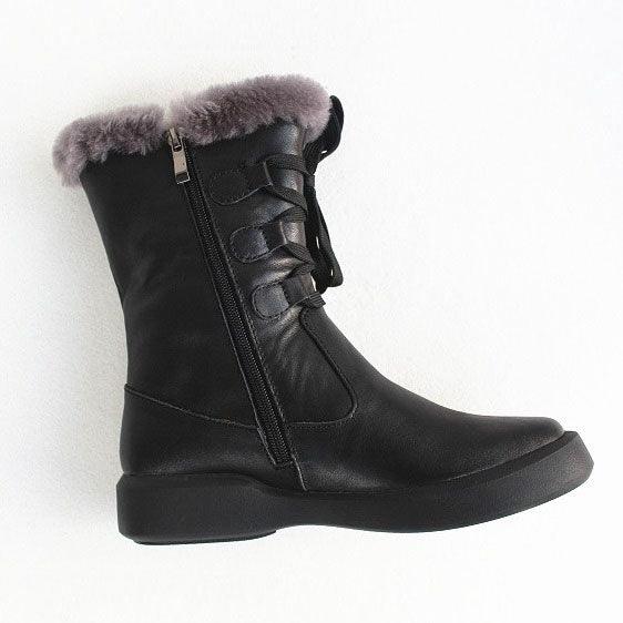 Pure Leather Waterproof Winter Boots With Fur 35-41 - ZYLIRA