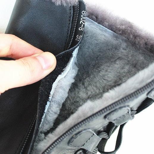 Pure Leather Waterproof Winter Boots With Fur 35-41 - ZYLIRA