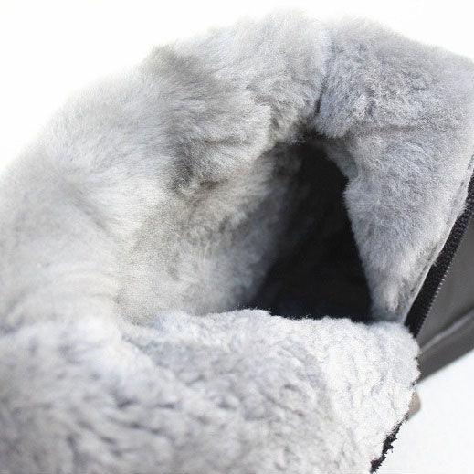 Pure Leather Waterproof Winter Boots With Fur 35-41 - ZYLIRA