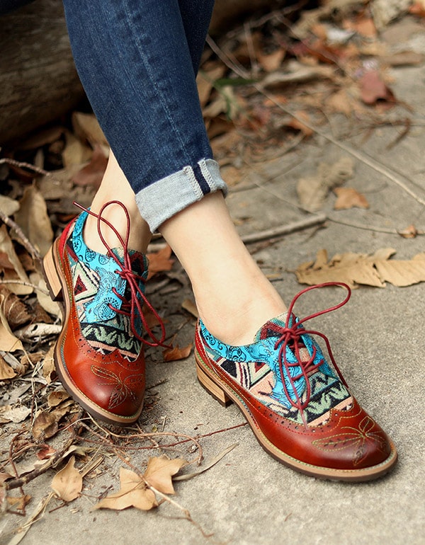 Handmade Vintage Oxford Shoes For Women July New Arrivals 2020 95.00