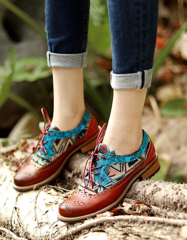 Handmade Vintage Oxford Shoes For Women July New Arrivals 2020 95.00