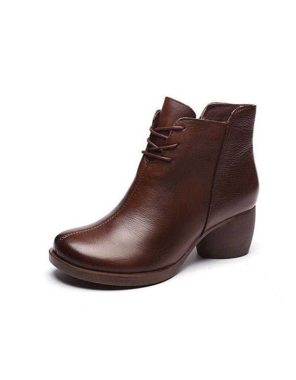 Retro Elegant Comfortable Chunky Boots | Gift Shoes - ZYLIRA