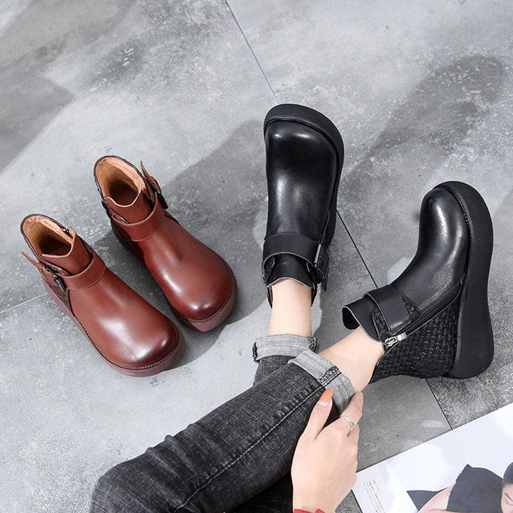 Retro Handmade Waterproof Boots | Gift Shoes - ZYLIRA