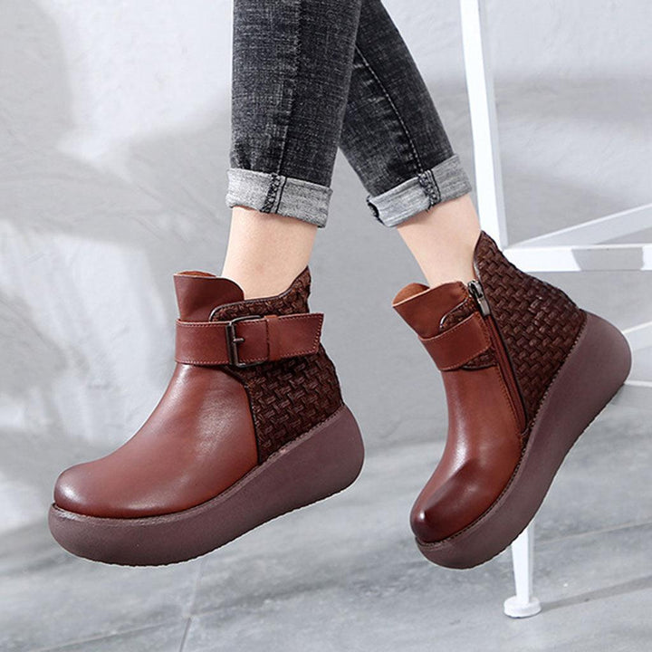 Retro Handmade Waterproof Boots | Gift Shoes - ZYLIRA