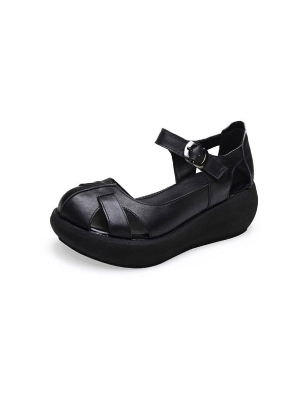 Women's Strap Wedge Close Toe Sandals 41