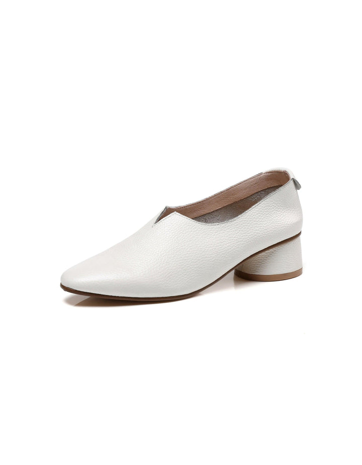 Spring Pointed Toe Elegant Chunky Heels Pumps - ZYLIRA