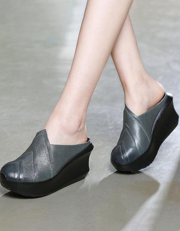 Spring Summer Non-Slip High Heels Wedge Slippers - ZYLIRA