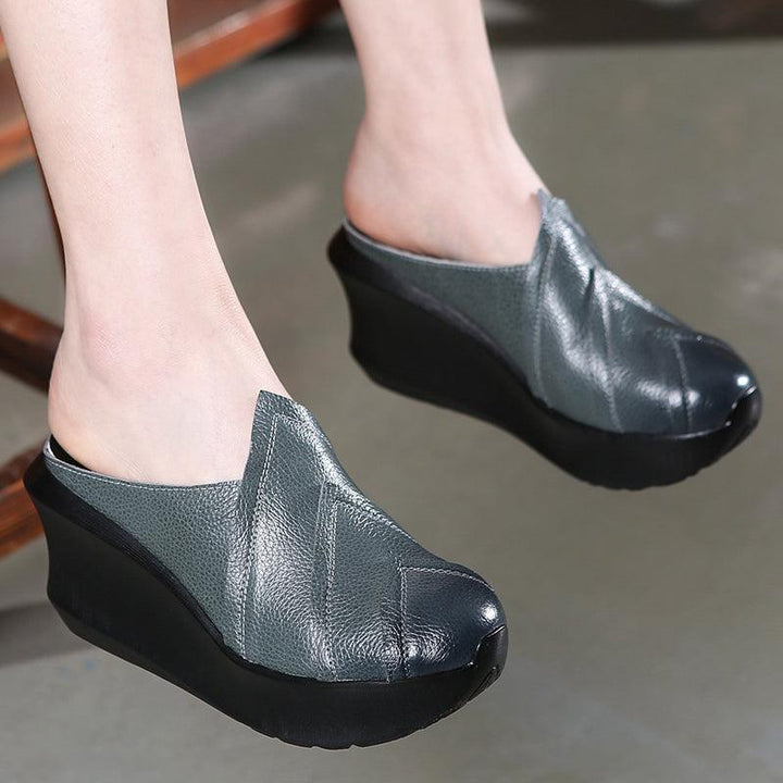 Spring Summer Non-Slip High Heels Wedge Slippers - ZYLIRA