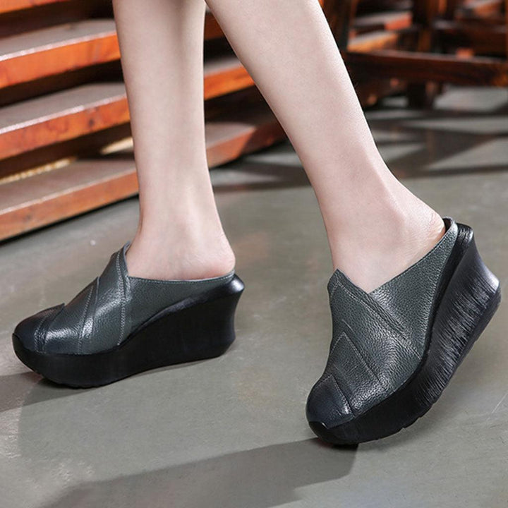 Spring Summer Non-Slip High Heels Wedge Slippers - ZYLIRA