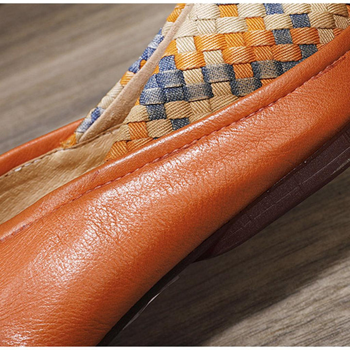 Colorful Woven Comfortable Retro Flat Shoes - ZYLIRA