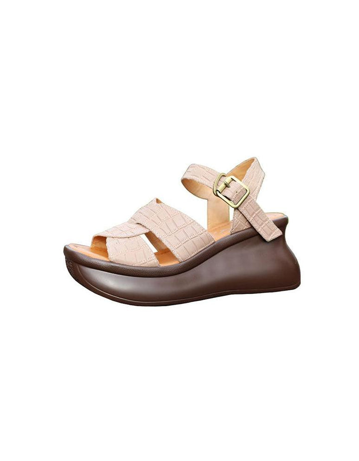 Summer Adjustable Retro Wedge Sandals - ZYLIRA