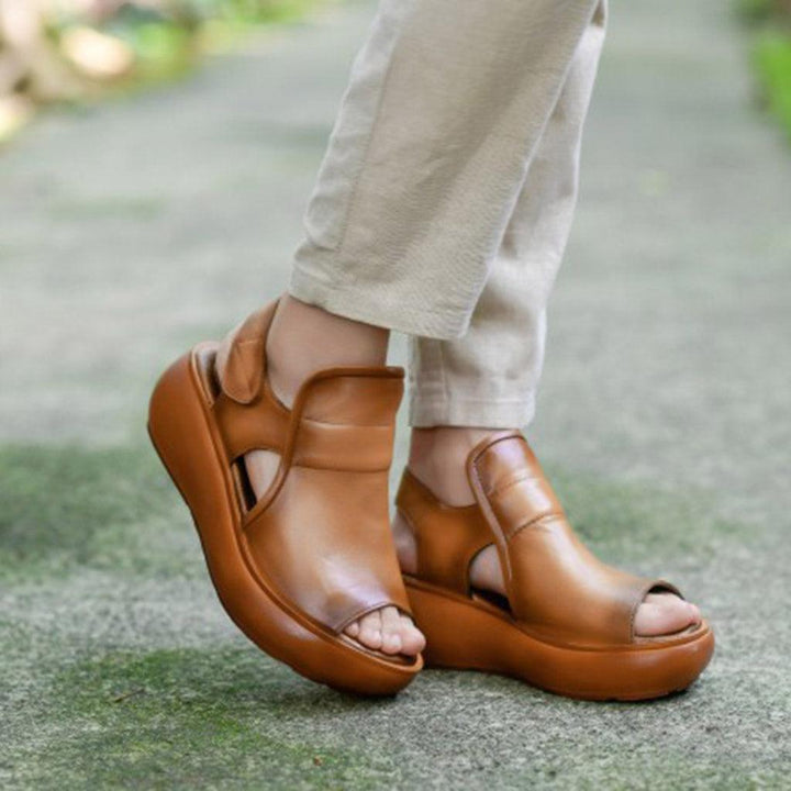 Summer Platform Fish Toe Velcro Sandals - ZYLIRA