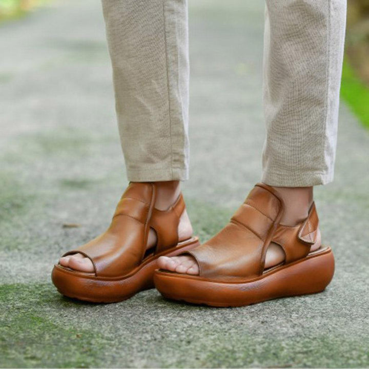 Summer Platform Fish Toe Velcro Sandals - ZYLIRA