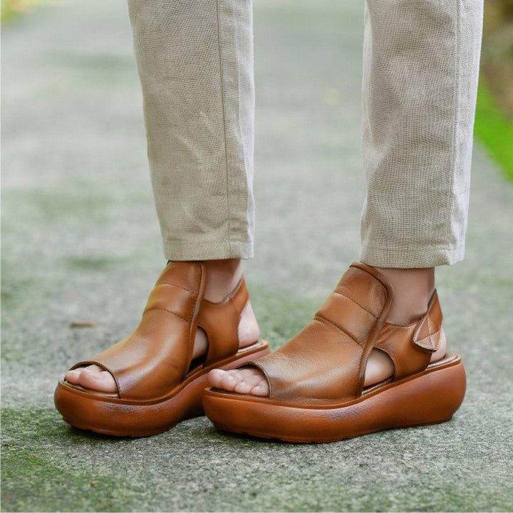 Summer Platform Fish Toe Velcro Sandals - ZYLIRA