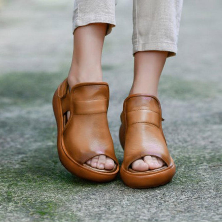 Summer Platform Fish Toe Velcro Sandals - ZYLIRA