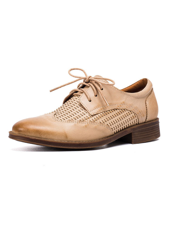 Vintage Braided Sheepskin Brogue Oxfords for Women Aug Shoes Collection 2022 127.00