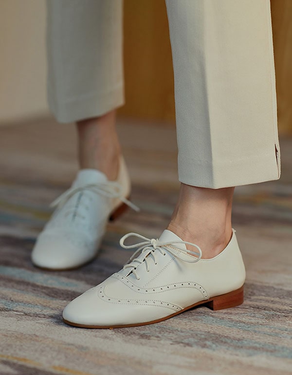 Soft Leather British Style Oxford Shoes for Women July New Arrivals 2020 86.44