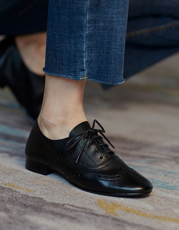 Soft Leather British Style Oxford Shoes for Women July New Arrivals 2020 86.44