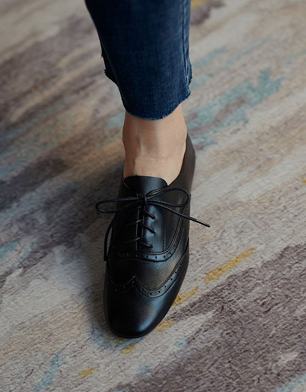 Soft Leather British Style Oxford Shoes for Women July New Arrivals 2020 86.44