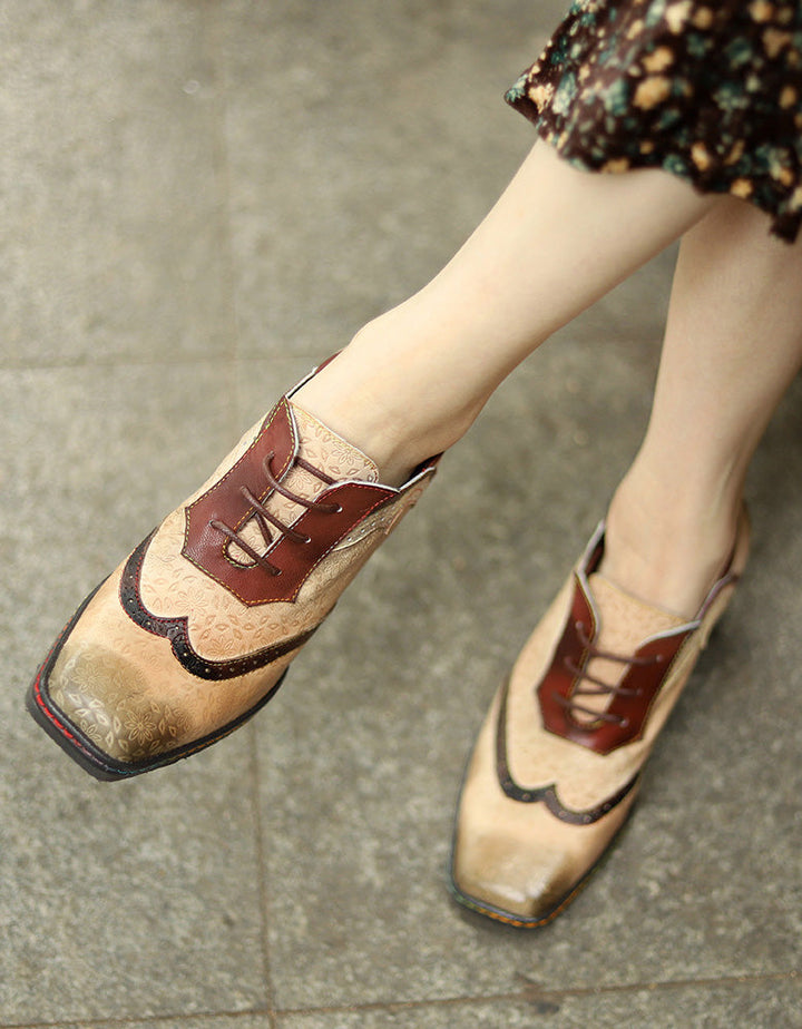 British Style Vintage Brogue Chunky Mary Jane Aug Shoes Collection 2022 89.80
