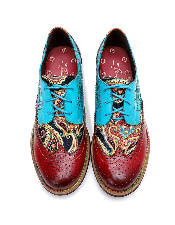 Handmade Leather Vintage Oxford Shoes for Women July New Arrivals 2020 95.00