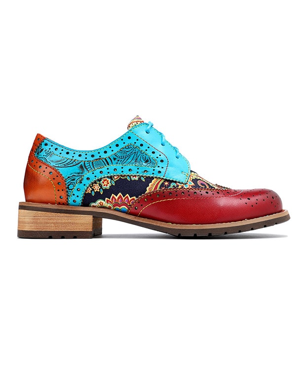 Handmade Leather Vintage Oxford Shoes for Women July New Arrivals 2020 95.00