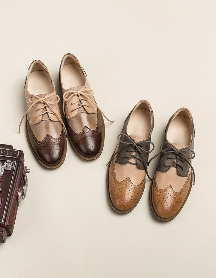 Vintage Panelled Brogue Oxfords for Women (35-41) Aug Shoes Collection 2022 135.00