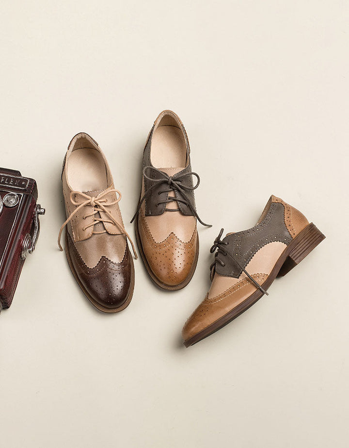 Vintage Panelled Brogue Oxfords for Women (35-41) Aug Shoes Collection 2022 135.00