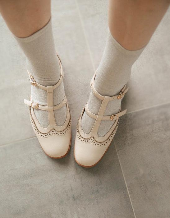 Vintage Brock T-strap Mary Jane Shoes - ZYLIRA