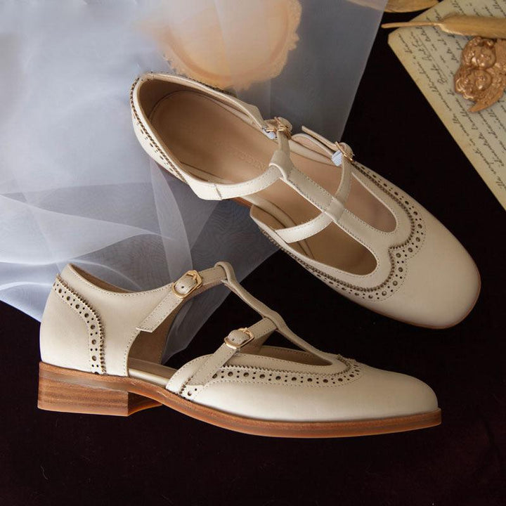 Vintage Brock T-strap Mary Jane Shoes - ZYLIRA