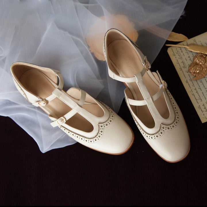 Vintage Brock T-strap Mary Jane Shoes - ZYLIRA