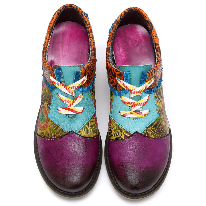Vintage Genuine Leather Stitching Oxford Shoes March New 2020 93.00