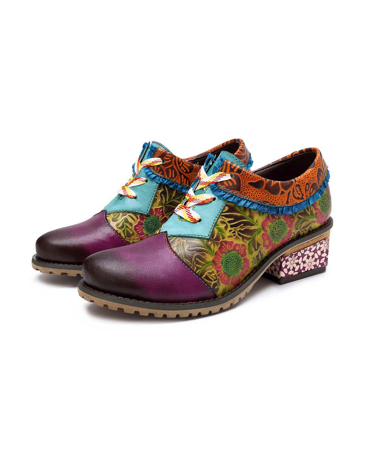 Vintage Genuine Leather Stitching Oxford Shoes March New 2020 93.00