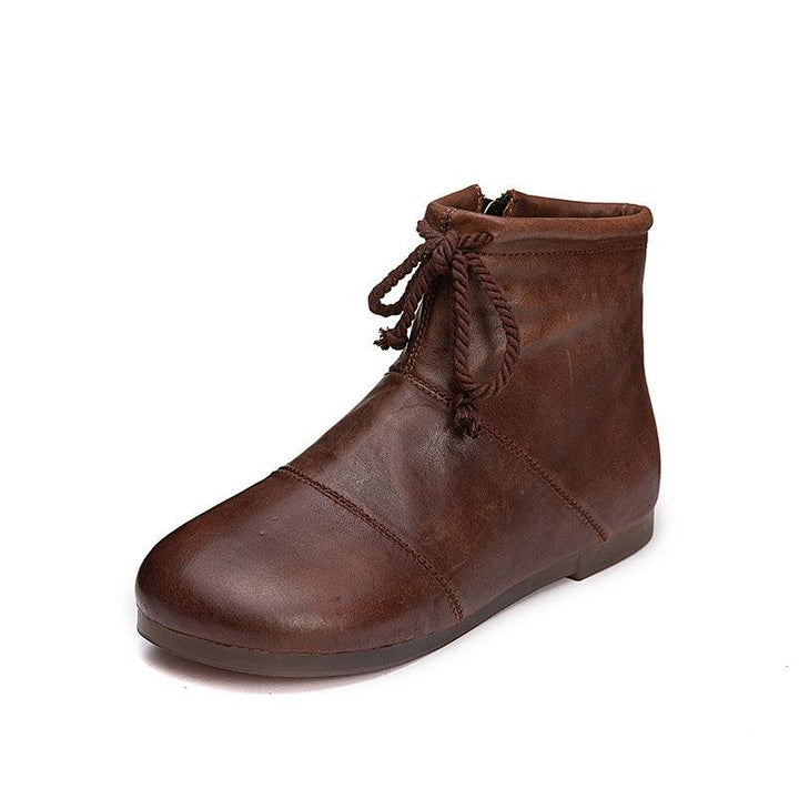 Vintage Handmade Patchwork Lace-up Women's Boots - ZYLIRA