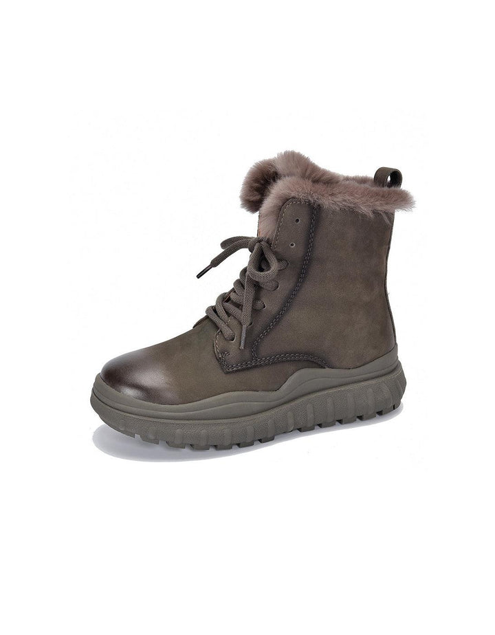 Waterproof Anti-slip Winter Suede Boots with Fur - ZYLIRA