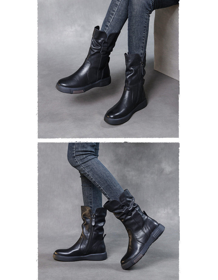 winter boots with fur, zylira long leather boots.