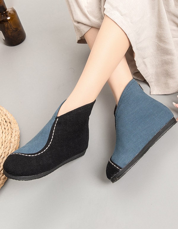 Wear-resistant Soft-soled Ethnic Style Cotton Boots