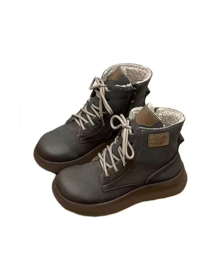 Comfortable Winter Wide Toe Box Boots with Fur - ZYLIRA