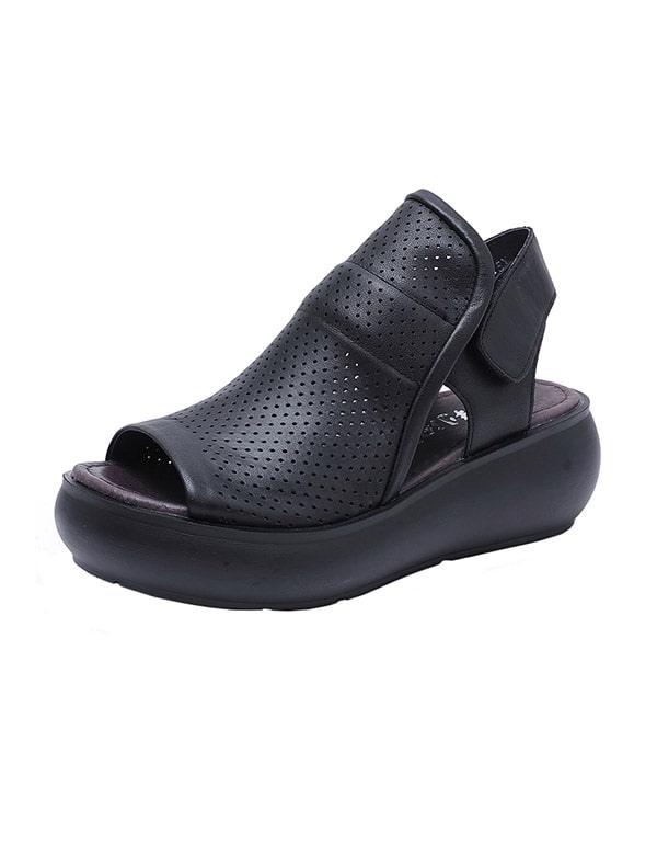 Women's Retro Hollow Wedge Sandals Slingback - ZYLIRA