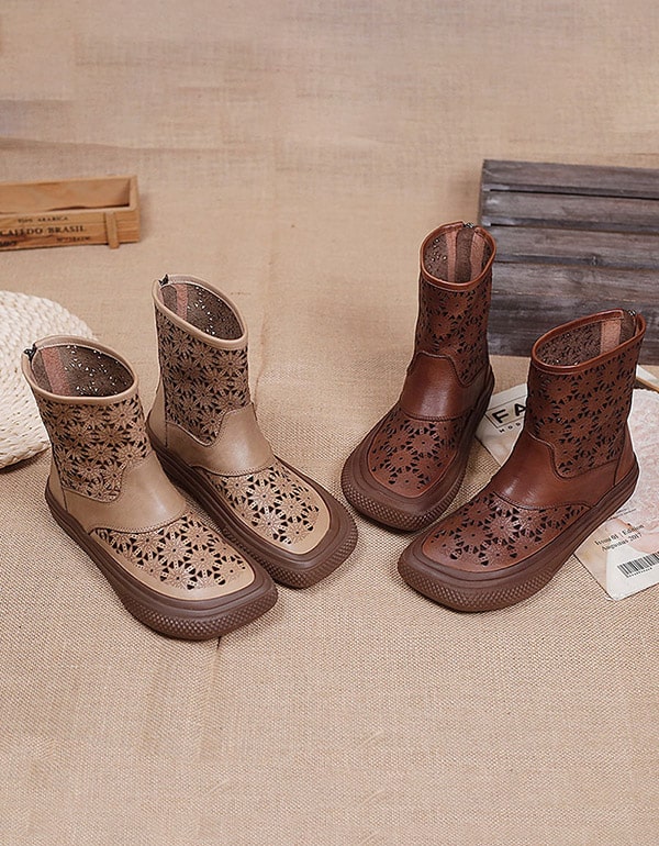 Women's Summer Handmade Retro Leather Boots