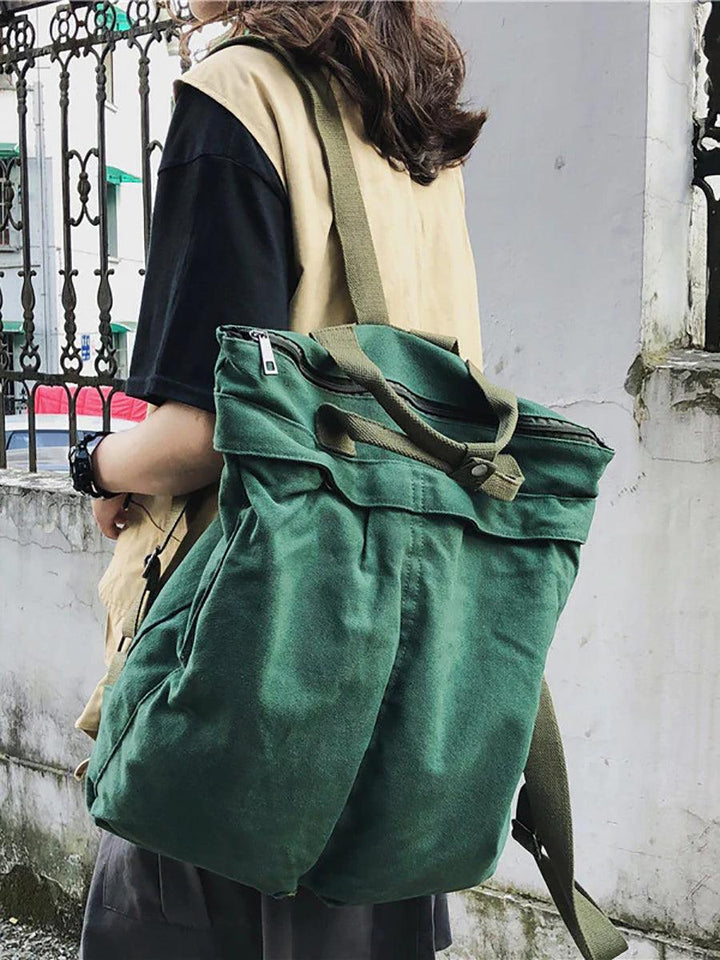 Unisex Solid Color School Bag Backpack - ZYLIRA