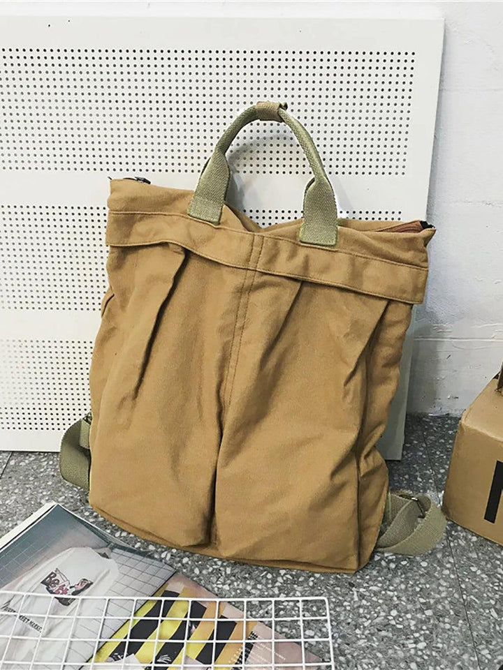 Unisex Solid Color School Bag Backpack - ZYLIRA