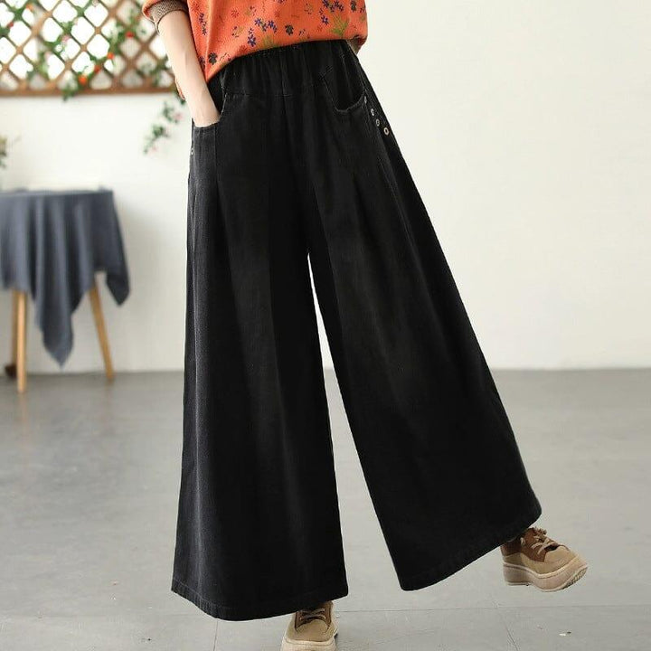 Autumn Casual Style Loose Wide Leg jeans - ZYLIRA